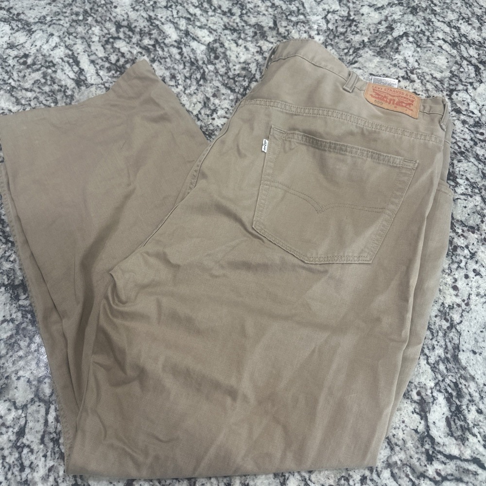 Levi's 559 Relaxed Straight Fit Men's Khaki Tan Denim Jeans 46x29  Cotton Blend
